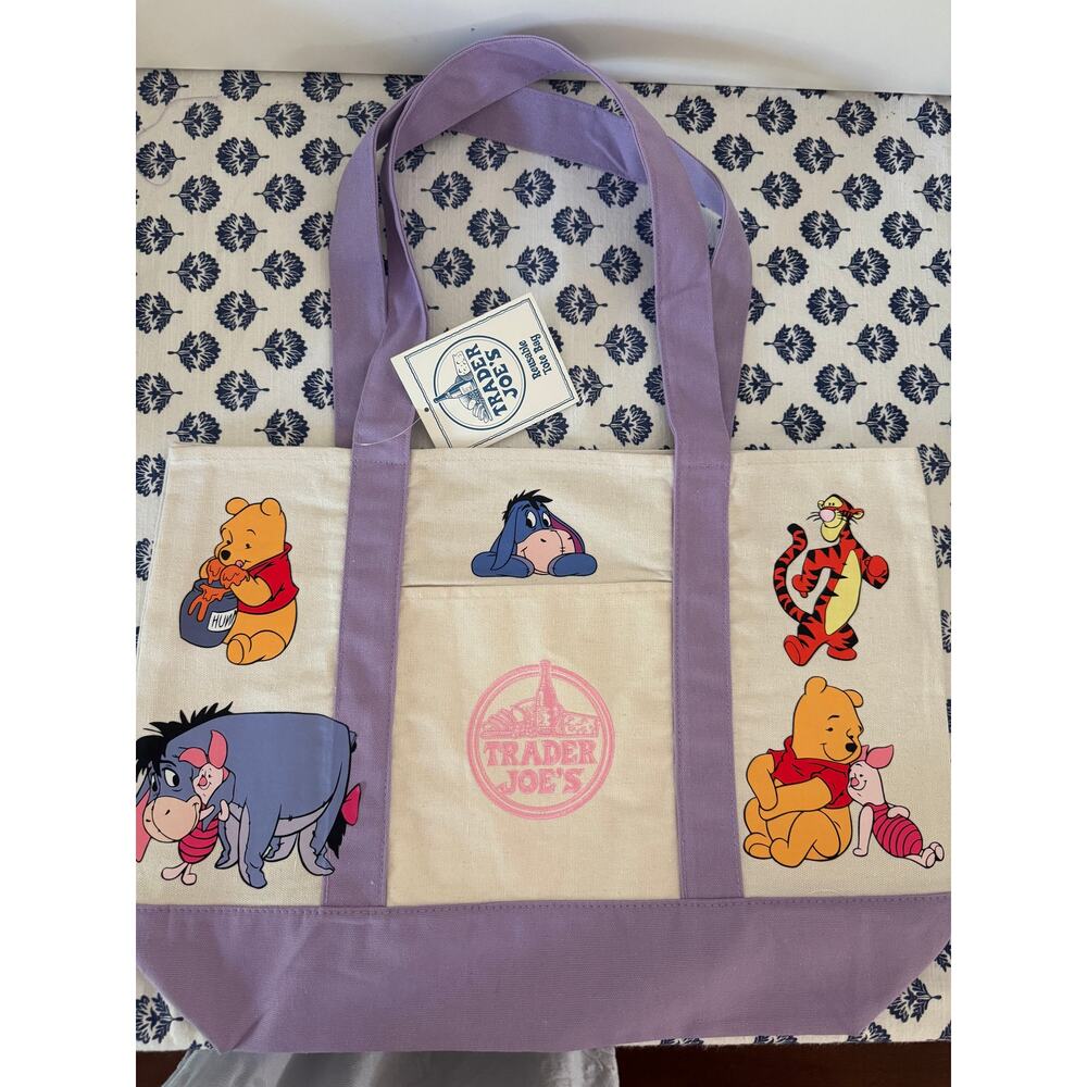 Disney Winnie Pooh Tigger Eeyore Piglet Large Custom Made Trader Joes Mini Tote